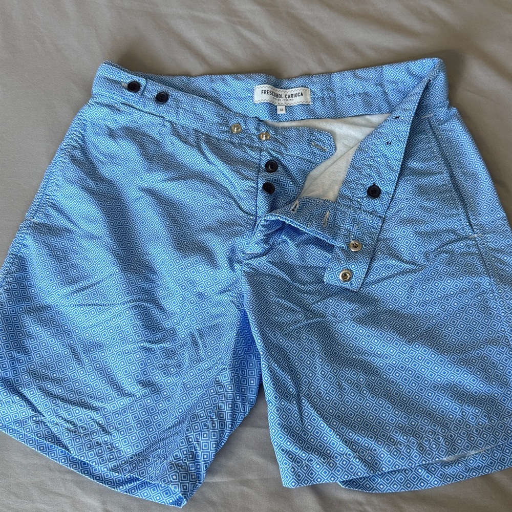 Frescobol Carioca Men's Copacabana Classic Swim Shorts 5"